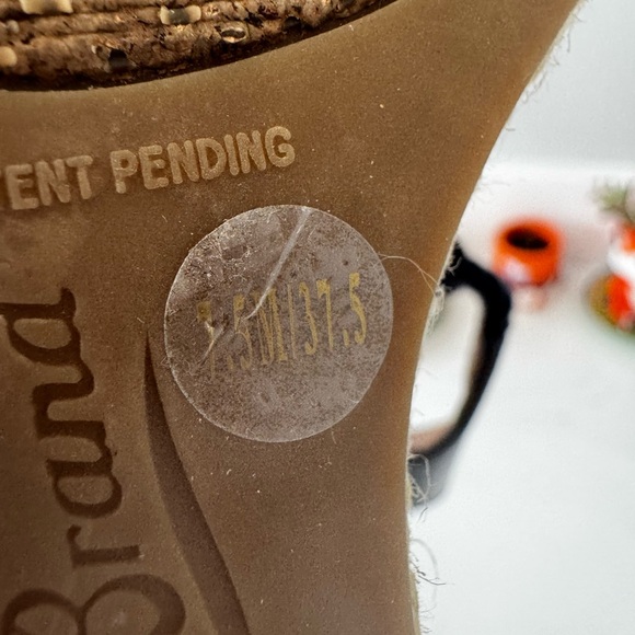 Lucky Brand Navy Crochet Wedge Sandals - Picture 5 of 5